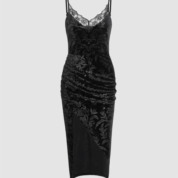 Romantic, Lace Trim, Jacquard, Velvet Valentine's Day Dress from Cider - Size Me - Picture 1 of 8